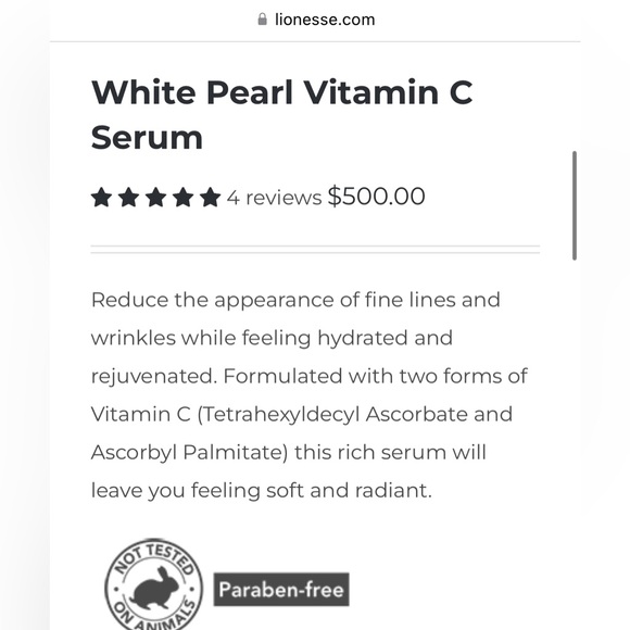 LIONESSE White Pearl Vitamin C Serum BRAND NEW in box UNUSED - Picture 8 of 8